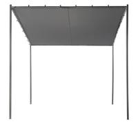 Beliani Gazebo Vimino 282 Cm 294 Cm Metal Dark Grey