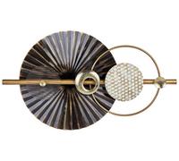Beliani Geometric Black Gold Iron Wall Sculpture Modern Glam, W103 X H59 Cm, Ready To Hang
