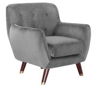 Beliani Glam Armchair Bodo Velvet Grey