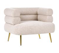Beliani Glam Armchair Bovik Fabric Beige