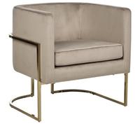 Beliani Glam Armchair Sirkka Velvet Taupe