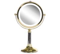 Beliani Glam Makeup Mirror Led Baixas Gold