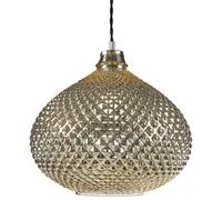 Beliani Pendant Lamp Madon Glass Gold, Gold