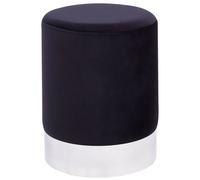 Beliani Glam Pouffe Brigitte Velvet Black