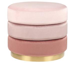 Beliani Glam Pouffe Louin Velvet Pink