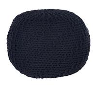 Beliani Glam Pouffe Priene Cotton Black
