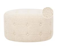 Beliani Glam Pouffe Tampa Boucle Beige