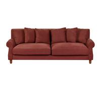 Beliani Glam Sofa 3 Seater Eike Fabric Red