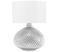Beliani Table Lamp MADON Glass Silver, Silver