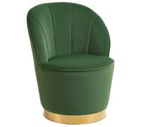 Beliani Glam Velvet Armchair Green Alby