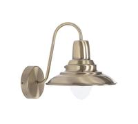 Beliani Glam Vintage Inspired Wall Lamp Light High Gloss Metal Brass Luza