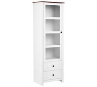 Beliani Glass Display Cabinet Pimba 60 Cm White