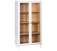 Beliani Glass Display Cabinet Tingledale 80 Cm White