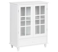 Beliani Glass Display Sideboard Carlet 71 Cm White