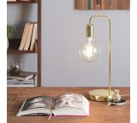 Beliani Gold Industrial Table Lamp No Shade, High-Gloss Finish, 48 Cm Height
