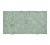 Beliani Green Cotton Area Rug 80 X 150 Cm Hand-Tufted Geometric Low Pile Shaggy Design