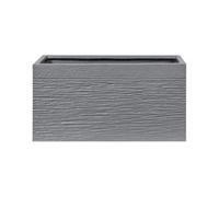 Beliani Grey Fibre Clay Rectangular Plant Pot 60 X 29 X 30 Cm - Indoor Outdoor