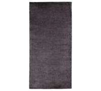 Beliani Hand-Woven Viscose And Cotton Area Rug Dark Grey Low Pile 80 X 150 Cm