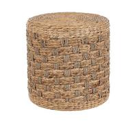 Beliani Handwoven Seagrass & Water Hyacinth Pouf 40 Cm
