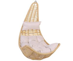 Beliani Hanging Chair Atri Ii Pe Rattan Natural