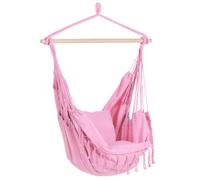 Beliani Hanging Chair Bonea Cotton Pink