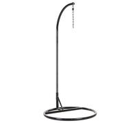 Beliani Hanging Chair Stand Black Steel D for Powder-Coated M with Chain | Metal, Powder Coated, Full Assembly Required, 90 kg Capacity, Outdoor Use, 97 x 199 cm