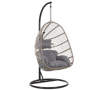 Hanging Chair with Stand CASOLI PE Rattan Grey