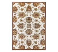 Beliani Heritage Hand-Tufted Wool Area Rug 140 X 200 Cm Beige Brown Oriental