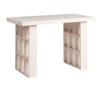 Beliani Home Office Desk Elura 120 Cm 60 Cm With Shelves Light Beige