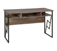 Beliani Home Office Desk Forres Brown/ Black 120 Cm 60 Cm