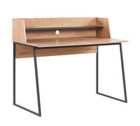 Beliani Home Office Desk Gorus Light Brown 120 Cm 59 Cm