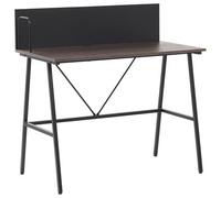 Home Office Desk HASTINGS Brown/ Black 100 cm 52 cm