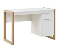 Beliani Home Office Desk Johnson 112 Cm 50 Cm With Storage Brown/ White