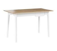 Beliani Home Office Desk Vitrion Light Brown/ White 120 Cm 60 Cm