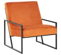 Beliani Industrial Armchair Delary Velvet Orange