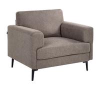 Beliani Industrial Armchair Lousto Fabric Brown