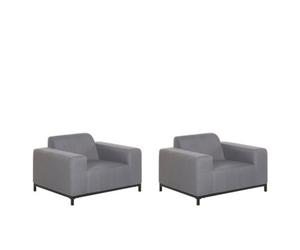 Beliani Industrial Armchair Rovigo Fabric Grey