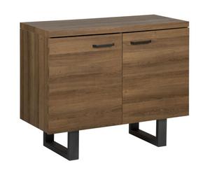 Beliani Industrial Cabinet Timber Dark Brown