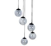 Beliani Industrial Pendant Lamp Noel Glass Black