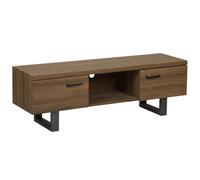 Beliani Industrial Tv Stand Timber Dark Brown