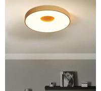 Beliani Integrated Led Round Ceiling Light 60Cm Brown With Remote And Dimmer