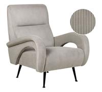 Beliani Jumbo Cord Amrchair Grey Svalov