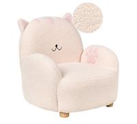Beliani Kids Armchair Cat Zoar Boucle Off-White