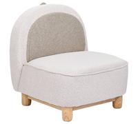 Beliani Kids Armchair Dinosaur Faborg Fabric Light Beige