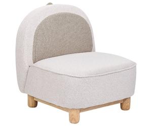 Beliani Kids Armchair Dinosaur Faborg Fabric Light Beige
