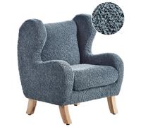 Beliani Kids Armchair Farum Boucle Dark Blue