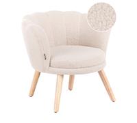 Beliani Kids Armchair Halby Boucle Light Beige