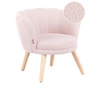 Kids Armchair HALBY Boucle Pastel Pink