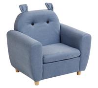 Beliani Kids Armchair Hippo Maribo Fabric Blue