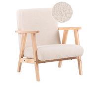 Beliani Kids Armchair Linde Boucle Light Beige